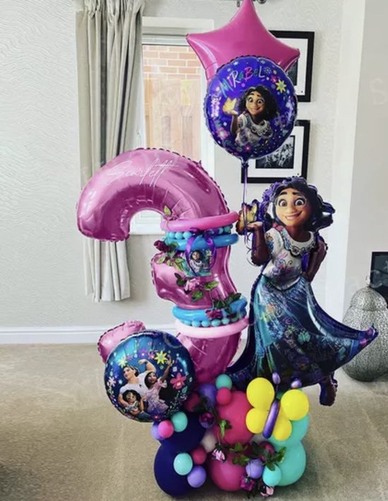Encanto - 6 jaar - 39 Stuks - Ballonnen pakket - Mirabel Madrigal - Feestversiering - Kinderfeestje - Verjaardagsfeestje - Helium / Folie ballon - Roze / Paars / Geel / Turquoise ballon - Happy Birthday