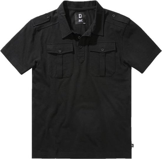 Brandit - Jersey Poloshirt Jon halfsleeve Overhemd - XL - Zwart