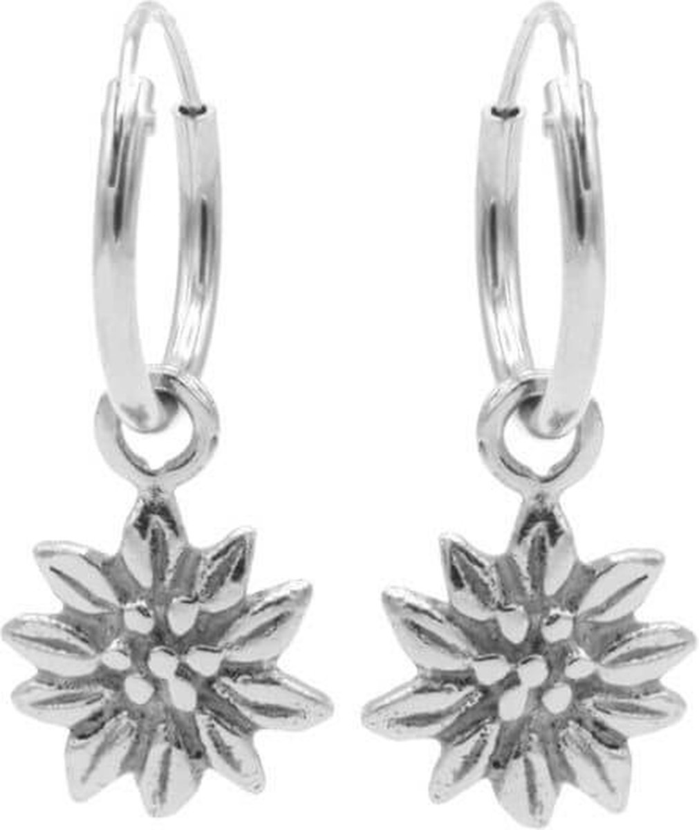 Karma Oorringen Hoops Sunflower Zilver