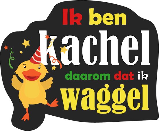 ''ik ben kachel'' strijk applicatie - carnaval 2023
