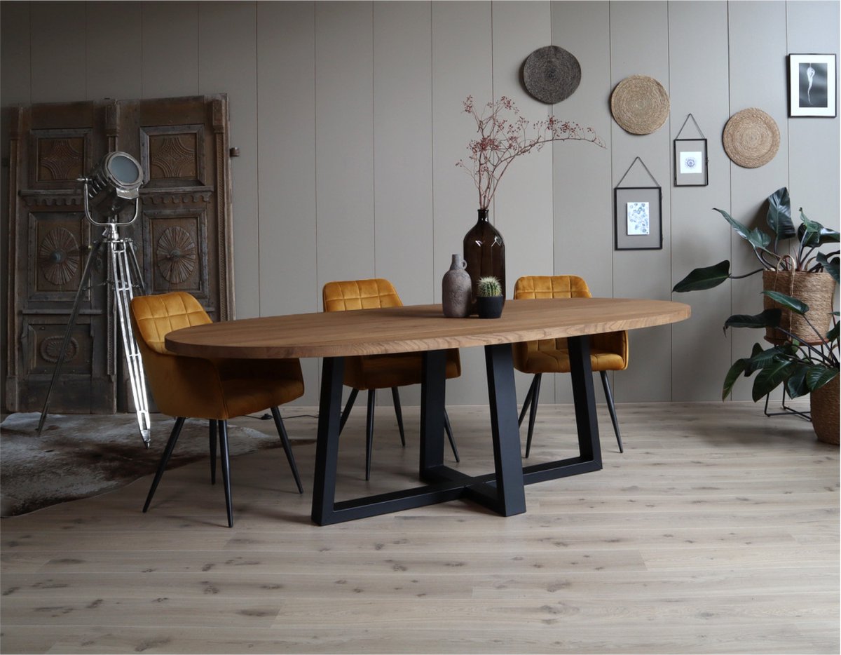 Old Inn - Eetkamertafel - Ovaal - Industrieel - Deens - Bruin ...