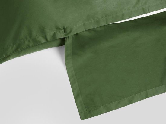 dekbedovertrek Yumeko coton satin mi olive 200x220 avec 2 taies 60x70 - Bio, eco & fairtrade