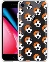 iPhone 8 Hoesje Soccer Ball Orange Shadow - Designed by Cazy