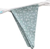 BINK Bedding Stoffen Slinger - Vlaggenlijn Jasmijn model XL (7.5 mtr, 15 vlaggetjes) - slinger van stof - katoen - feest - decoratie - party - kinderkamer decoratie - vlaggenlijn van stof - handgemaakt & duurzaam