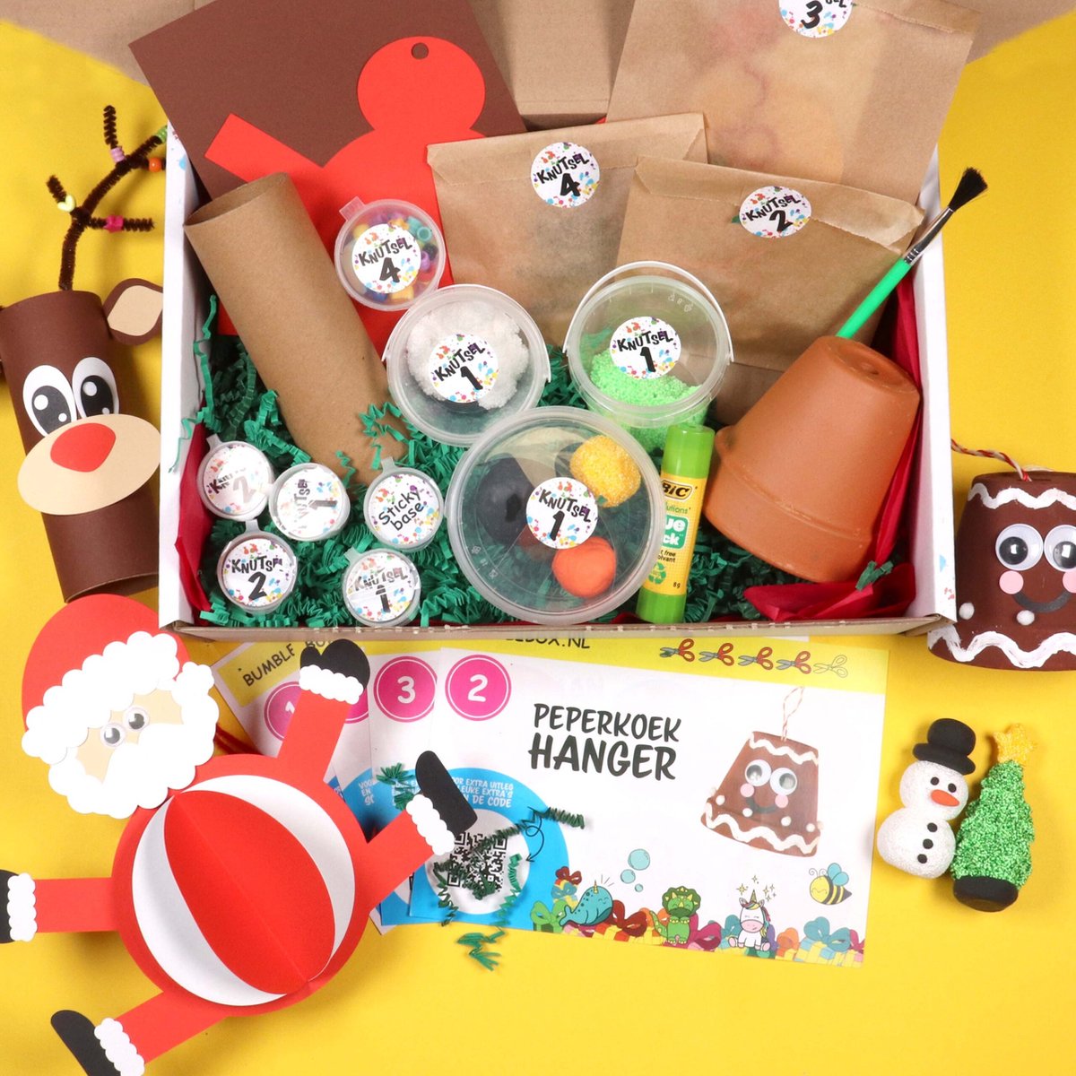 Knutselbox Kerst - Knutselen - Knutselpakket - Knutselen met kinderen - Knutsel - kerst - Bumblebox
