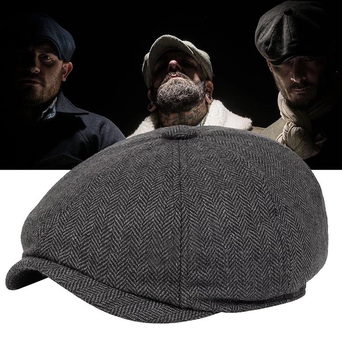 Flat Caps gExclusieve Peaky Blinders Cap Flat Caps Heren zwart