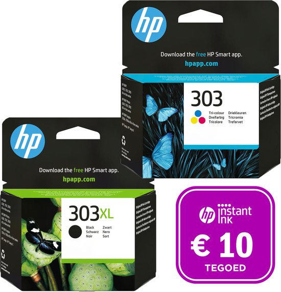 HP 303 - Cartouche d'encre 303XL noir et 303 couleur + crédit Instant Ink |  bol.com
