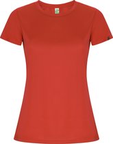 Rood dames sportshirt korte mouwen 'Imola' merk Roly maat XL