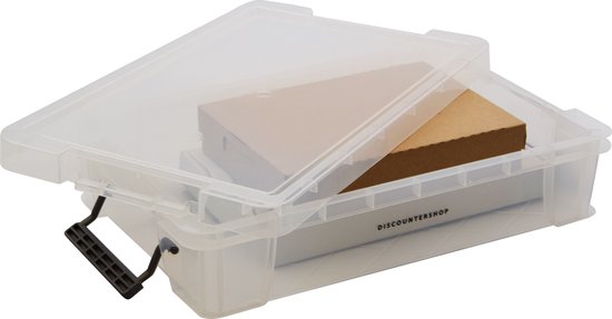 Boîte de Opbergbox robuste avec couvercle verrouillable avec 2 clips | A4 | Rangement |... | bol