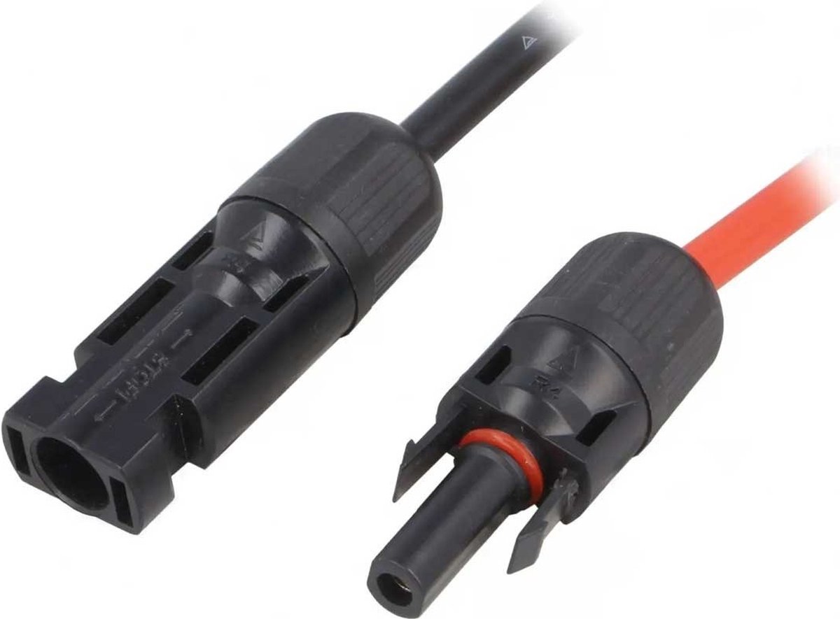 MC4 verlengkabel - Male + Female connector - 3 meter - 4mm