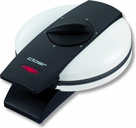 Wafelijzer - Wafelmaker - Anti Aanbaklaag - 800W - Zwart/Wit