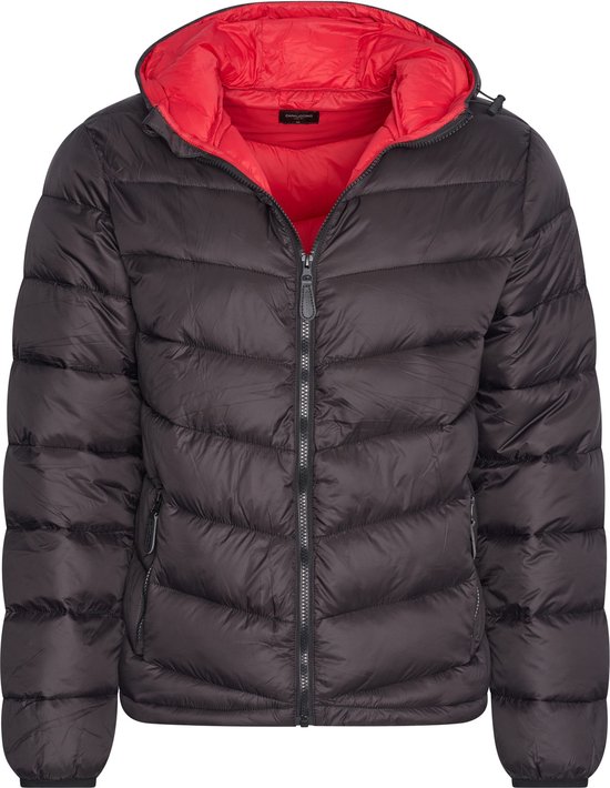 Cappuccino Italia - Heren Jas winter Hooded Puffer Jacket - Zwart - Maat L
