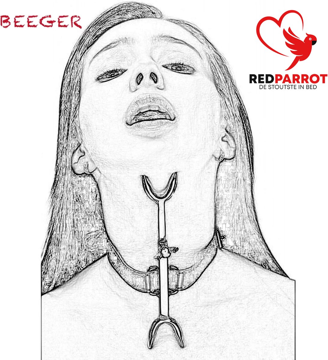 Goedkoopste BDSM kraag Extreme | Halsband SM | Fork pin | Extreme bondage | Hoge pijngrens | Restraint | Nek | Kin | Klem