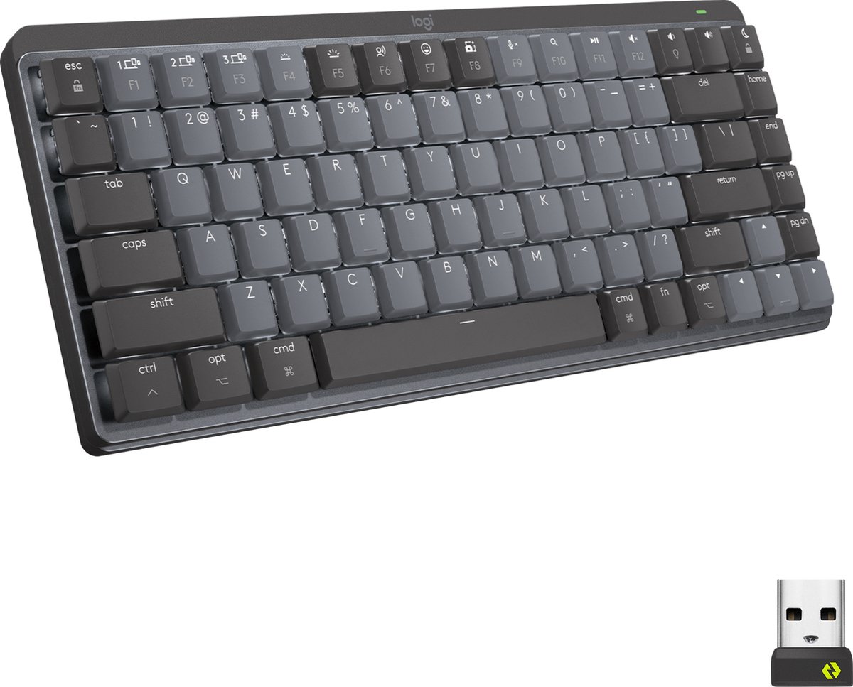 Logitech Mx Mini Draadloos Mechanisch Gamingtoetsenbord Engels Grijs
