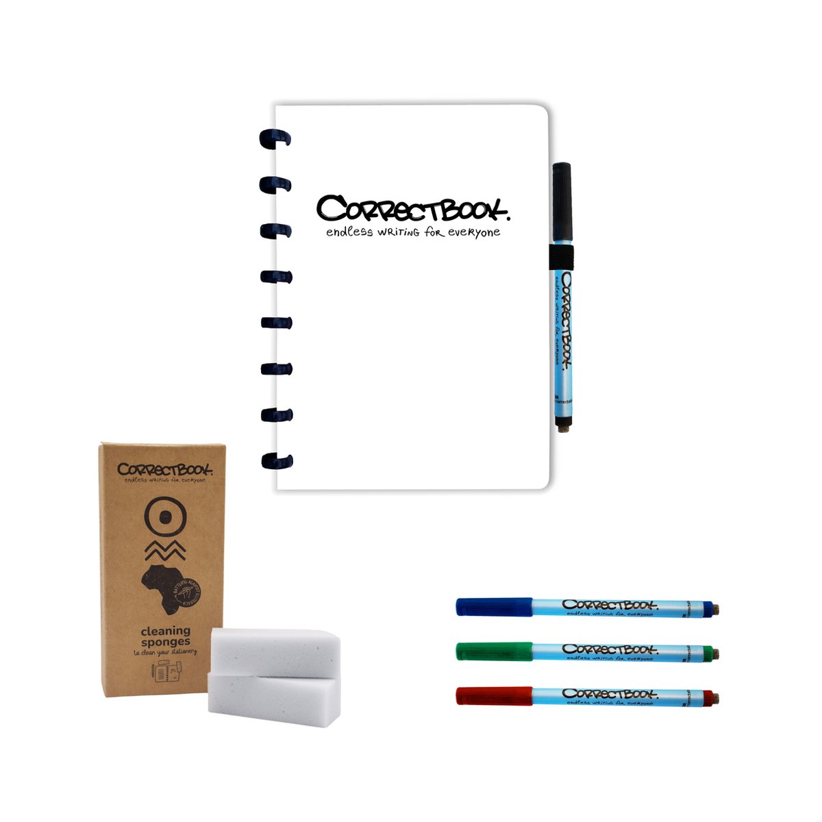 Correctbook A5 Mix Pack Blanco - Uitwisbaar notitieboek pakket