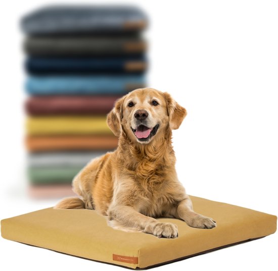 Rexproduct Hondenkussen - Hondenmand - Hondenbed met rits en wasbaar - Hondenkussens 40 X 50 CM - Manden & kussens 0 tot 80 kg - SoftPet Geel
