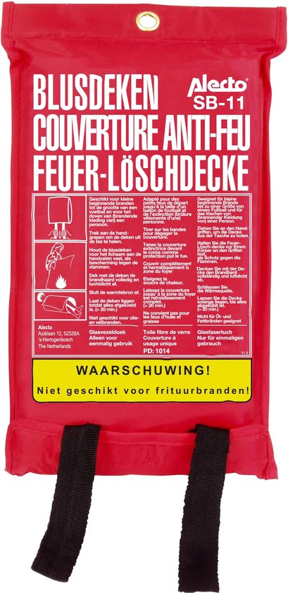 Alecto SB-11 - Blusdeken 100x100 cm - Voldoet aan Europese norm EN1869 - Makkelijk op te hangen