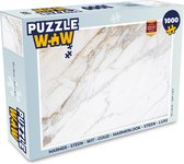 Puzzel Marmer - Steen - Wit - Goud - Marmerlook - Steen - Luxe - Legpuzzel - Puzzel 1000 stukjes volwassenen