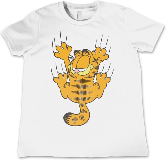Garfield Kinder Tshirt -Kids tm 10 jaar- Hanging On Wit