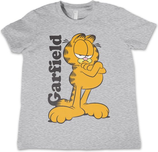 Garfield Kinder Tshirt -Kids tm 12 jaar- Garfield Grijs
