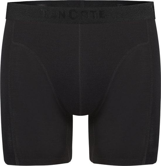 ten Cate Basics men shorts longs en viscose de bambou (pack de 4) - boxers pour hommes jambes longues - noir - Taille: M