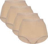 Ten Cate Basics organic cotton stretch high waist beige 4 pack voor Dames | Maat XL
