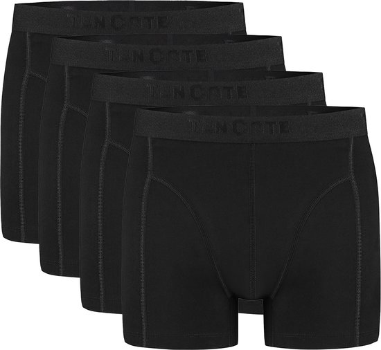 ten Cate Basics short en viscose de bambou pour hommes (pack de 4) - boxer pour hommes longueur normale - noir - Taille: XL