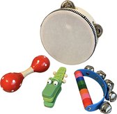 Houten muziekinstrumenten set 4-delig