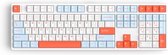 HelloGanss 108T White Feather - Mechanisch Gaming Toetsenbord - RGB - QWERTY - Hot-swappable - Wit/Oranje