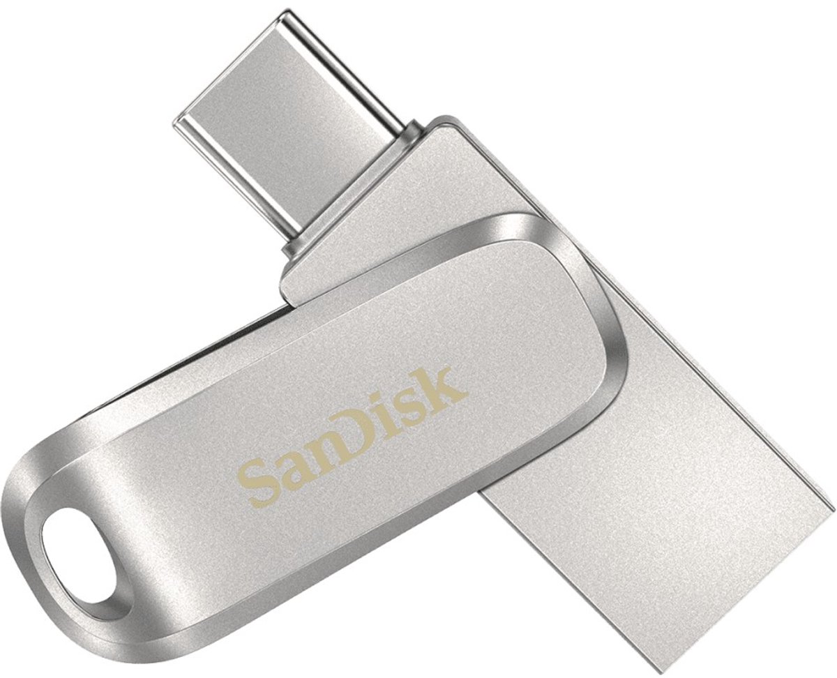 SanDisk Ultra Dual Luxe USB-stick smartphone/tablet Zilver 1 TB USB-C 3.1 Gen 1