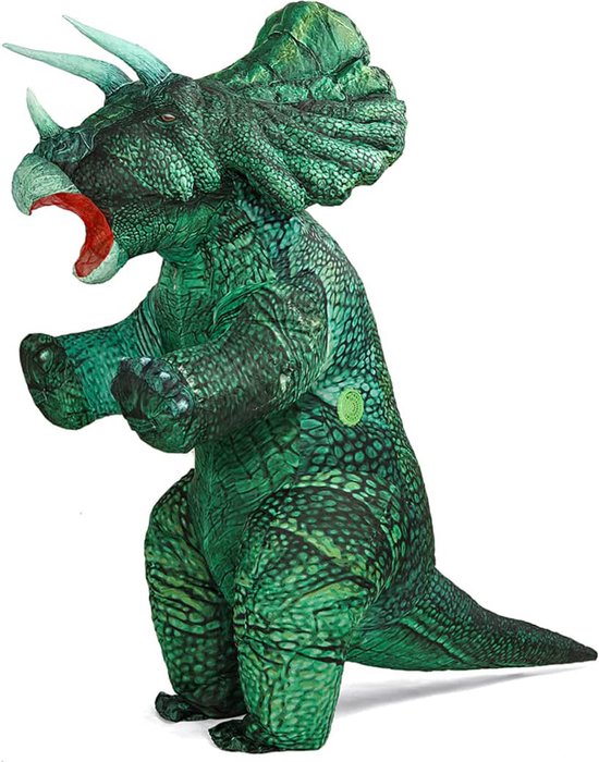 Triceratops enfant Opblaasbaar costume costume dinosaure bleu - costume  gonflable à