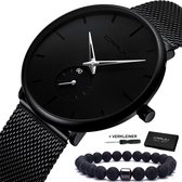 Horloges voor Mannen Heren Horloge Dames Horloge Watch – Jongens Meisjes Horloges – Zwart Wit - Litts®