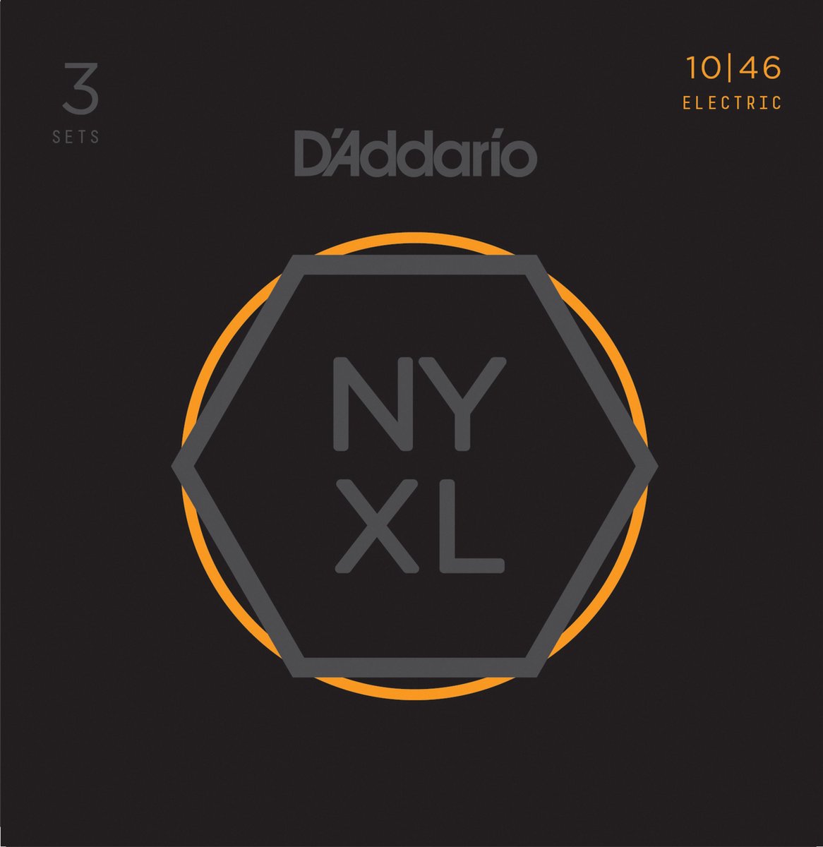 D'Addario NYXL1046-3P 10-46 Carbon Steel Alloy - 3-Pack