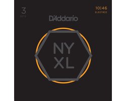 D'Addario NYXL1046-3P Elektrische Gitaarsnaren (10-46) 3-Pack