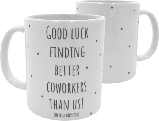 Offrir un joli mug à une collègue qui va quitter son travail