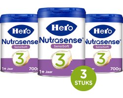 Hero Nutrasense SensiSoft 3 (1+ jaar) - Peutermelk - Flesvoeding - 3 x 700 gram