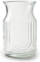 Jodeco Bloemenvaas - helder/transparant glas - H20 x D12,5 cm