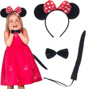 Costume de souris - Noeud papillon avec Staart - Bandeau - Costume de souris pour Enfants - Déguisements