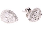 Oorknoppen - witgoud - 14 karaat - diamant - GK3182 - sale juwelier Verlinden St. Hubert van €1135,= voor €929,=