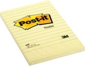 Notes Post-it®, jaune canari ™, doublées, 102 x 152 mm, 100 feuilles / bloc
