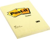 Post-it® memoblok geel - 102 x 152 mm - 100 vellen