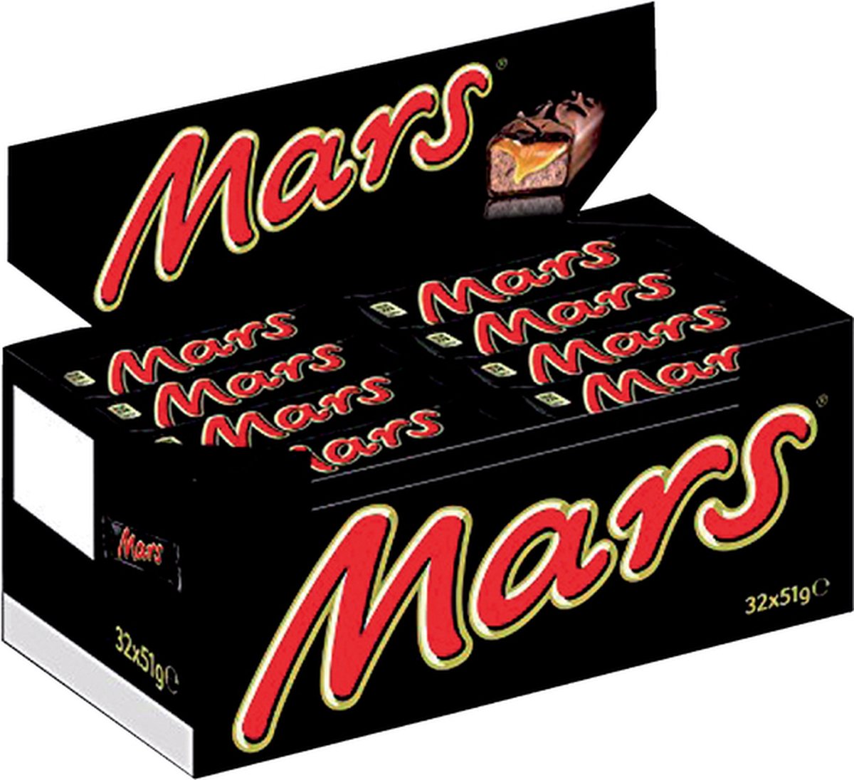 Mars chocolade reep 32 x 51 gram bol