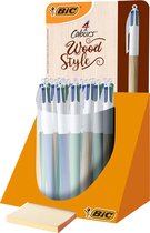 Stylo bille BIC 4 couleurs Wood | 30 pièces