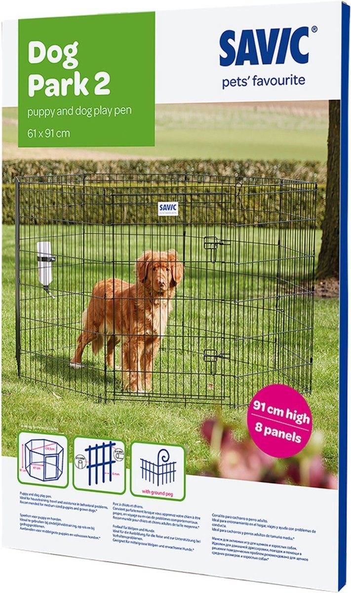 Savic Puppyren Dog Park Zwart