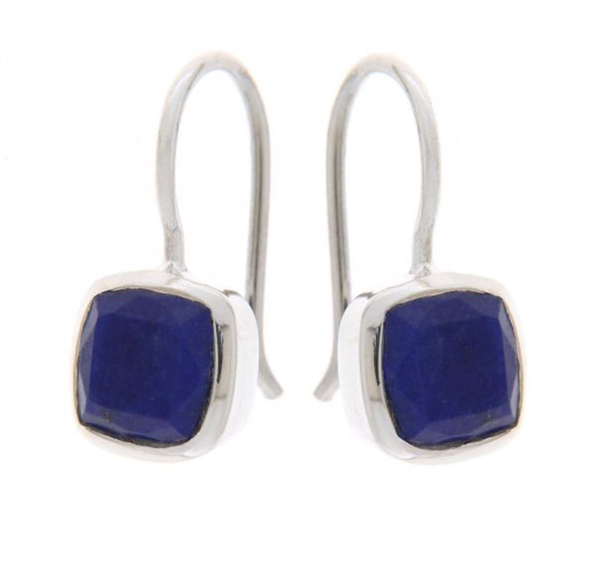 SilverGems Zilveren oorhangers met Lapis Lazuli edelstenen