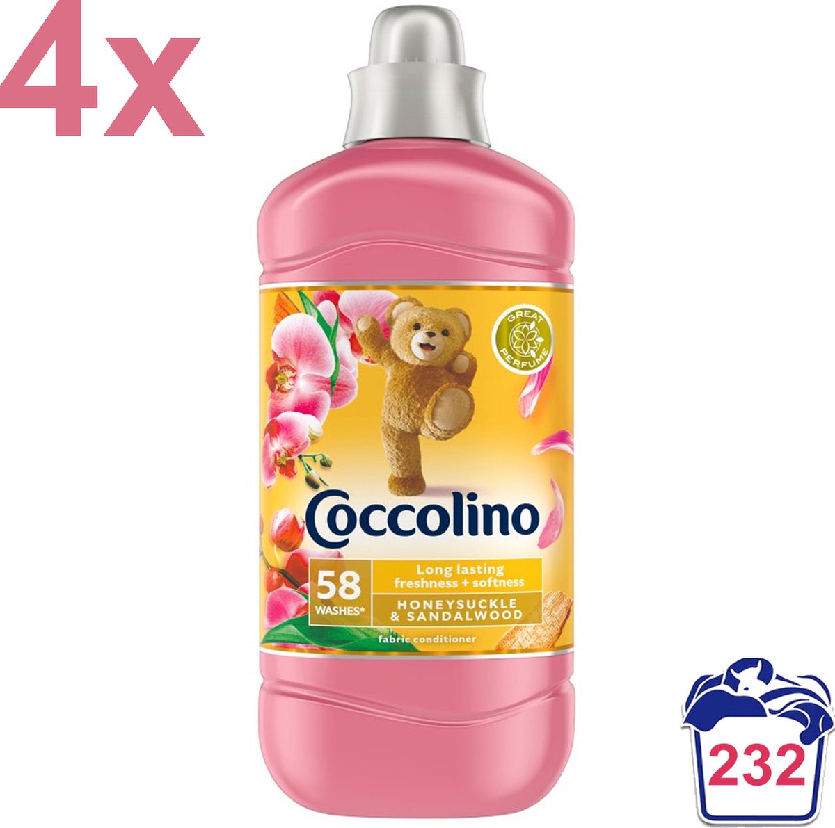 Coccolino - Creations - Honeysuckle & Sandalwood - Wasverzachter - 5,8L - 232 Wasbeurten