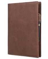 BUGOLINI Petrus-X– Etui Boeken en cuir – Protège-cahier B5 avec porte-crayons – Marron