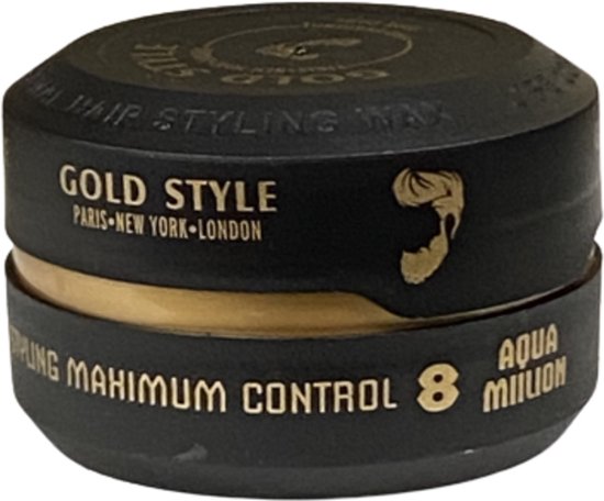 GOLD STYLE AQUA MILLION HAIR STYLING WAX 8 150 ML + Pommade hair gratuite |  
