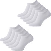 Sokjes.nl® 10 paar Witte enkelsokken - Maat 35/38