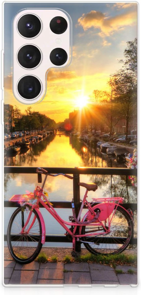 Samsung Galaxy S23 Ultra Siliconen Back Cover Amsterdamse Grachten